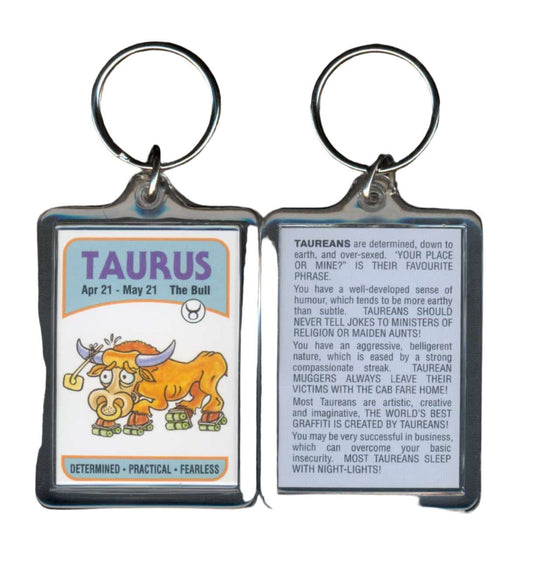 Taurus Star Sign Key Ring