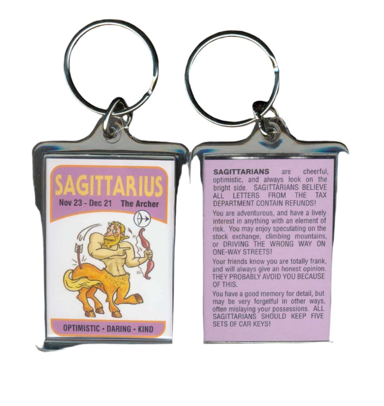 Sagittarius Star Sign Key Ring