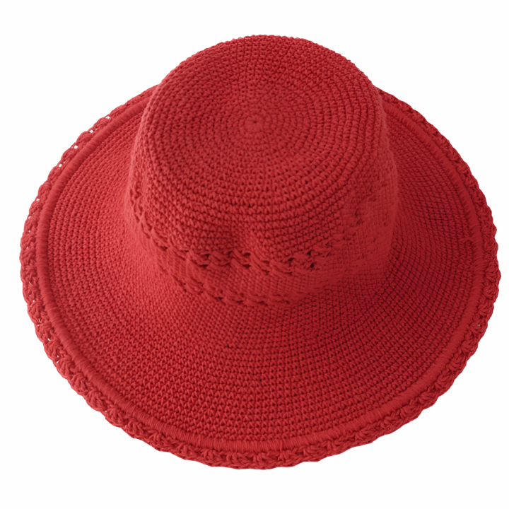 Crochet Hat Adult Red