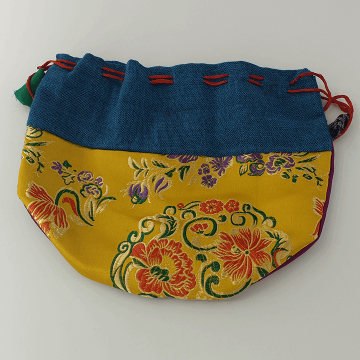 Tibetan Drawstring Pouch - Large - Set of 3