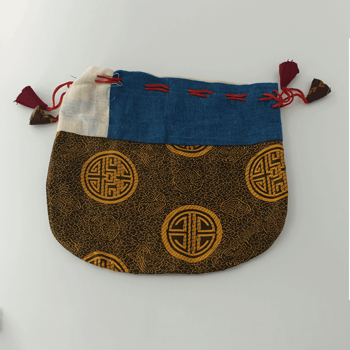 Tibetan Drawstring Pouch - Large - Set of 3