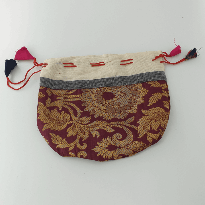 Tibetan Drawstring Pouch - Large - Set of 3