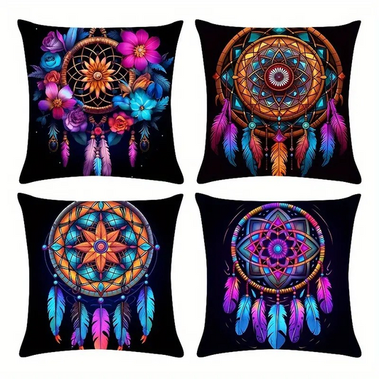 Dreamcatcher Garland Print Cushion Cover - 4 styles