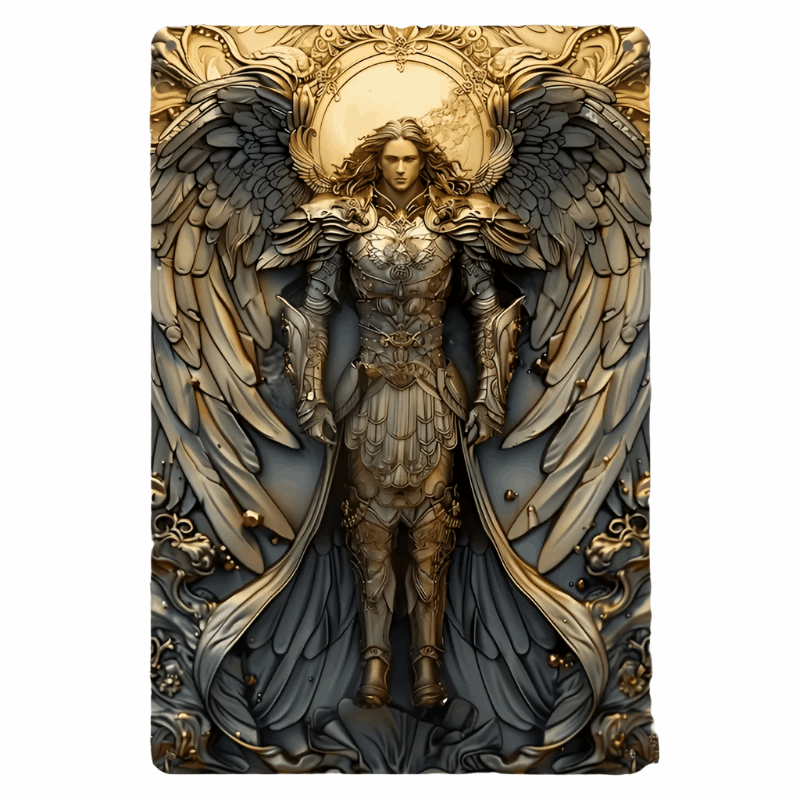 Angelic Archangel Michael Glam Style Metal Art