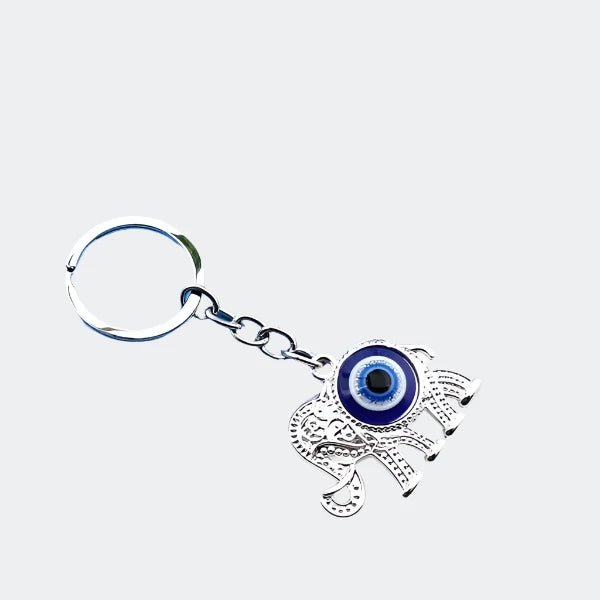 Keyring Blue Eye of Protection Elephant