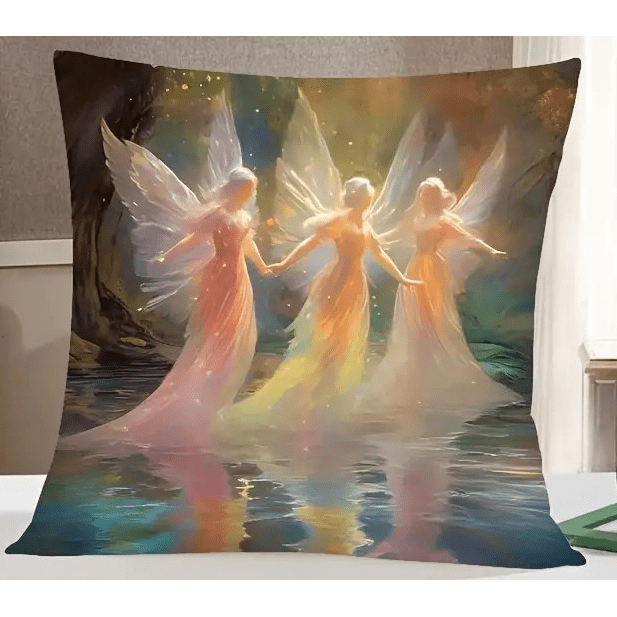 Three Angels Together Cushion Cover