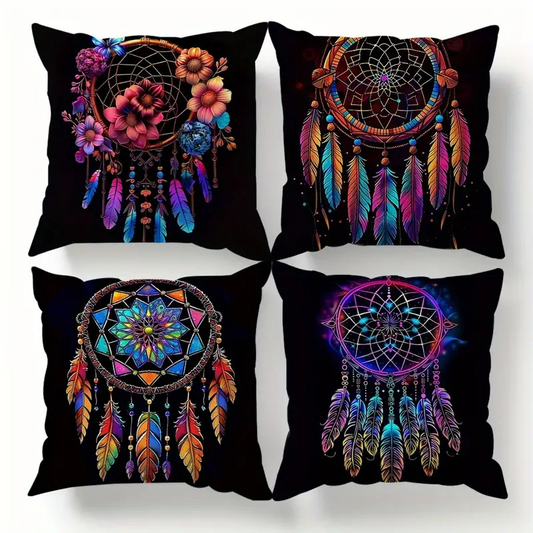 Dreamcatcher Colourful Cushions - Set of 4