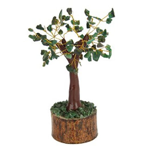 Green Aventurine Gemstone Wish Tree - 20cm tall