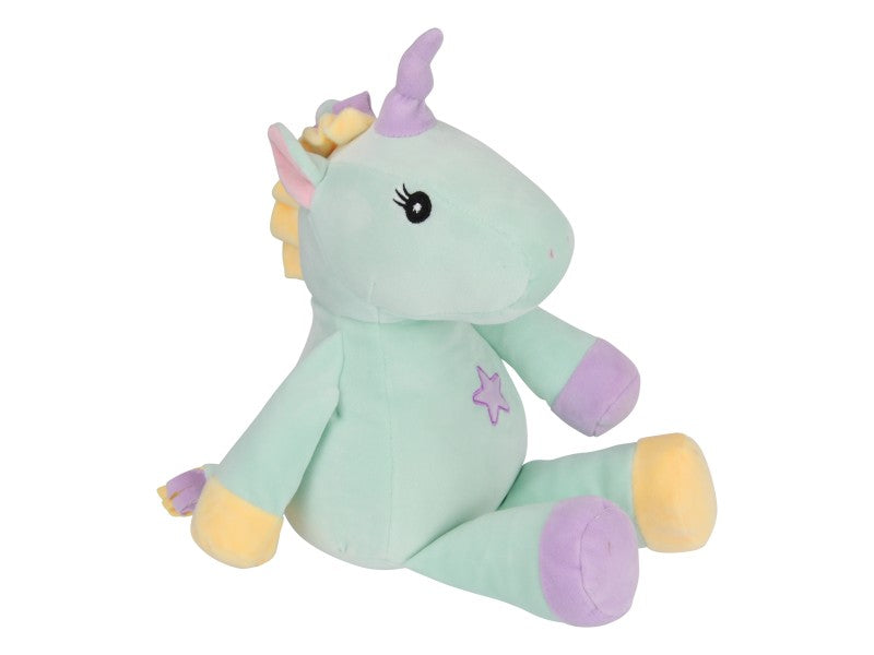 25cm PLUSH Green Unicorn Sitting