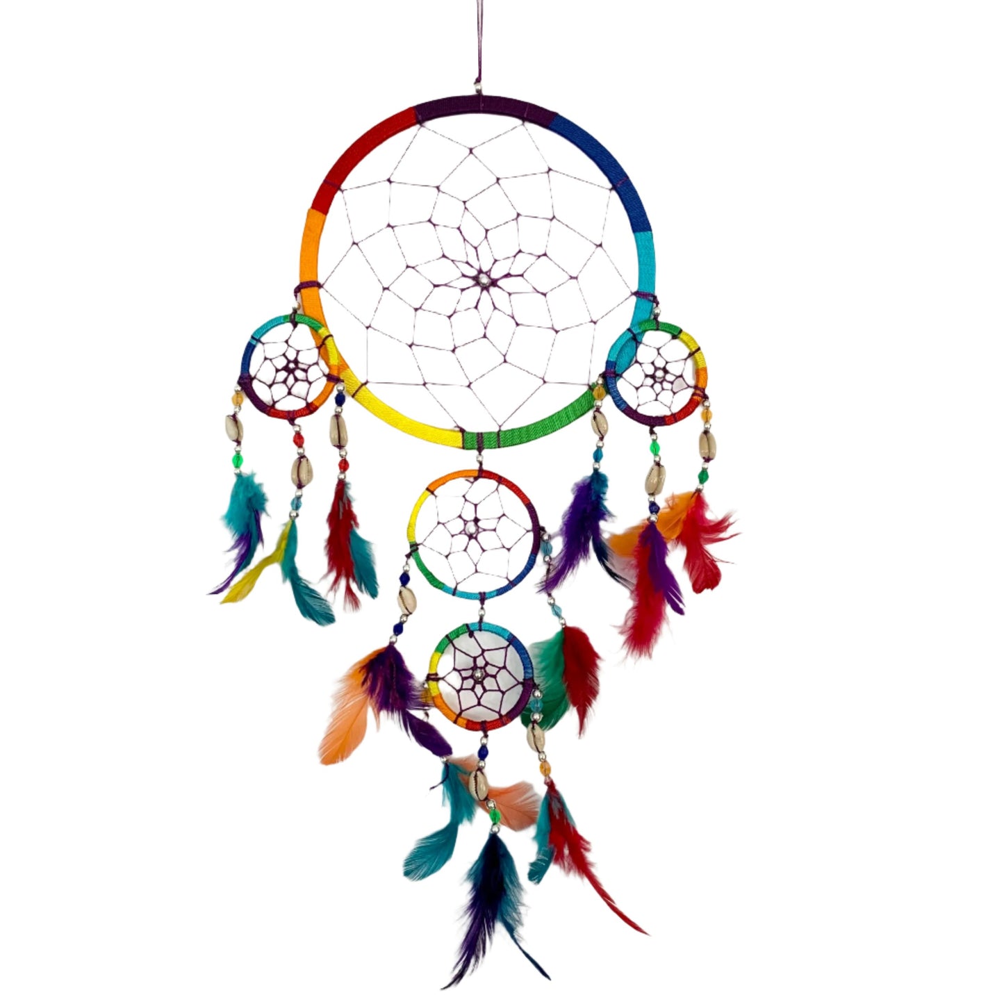 Rainbow Dream Catcher with Shells