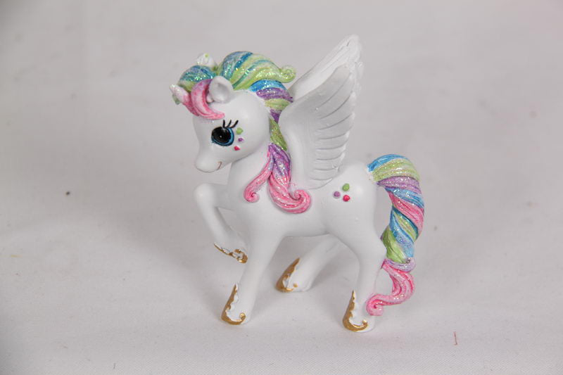 Set of Two Rainbow Unicorn Pegasus Coloured