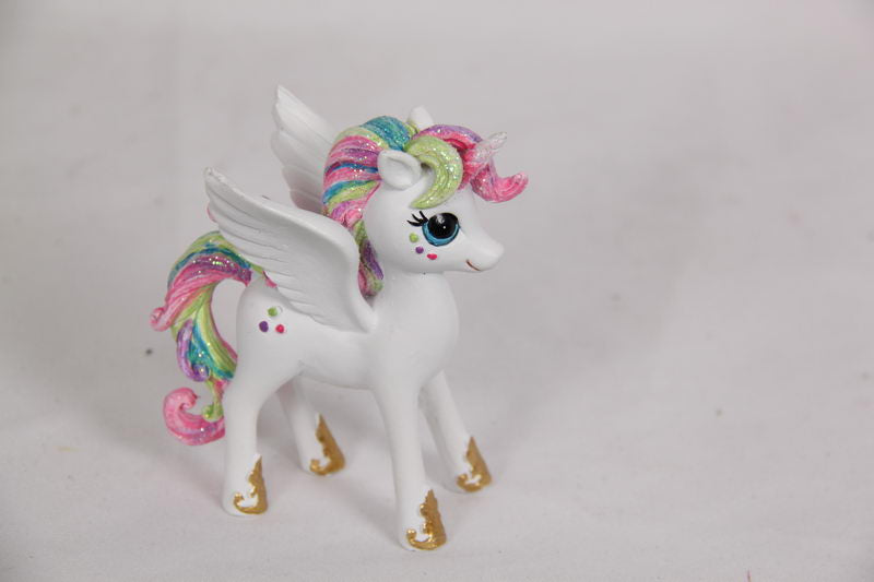 Set of Two Rainbow Unicorn Pegasus Coloured