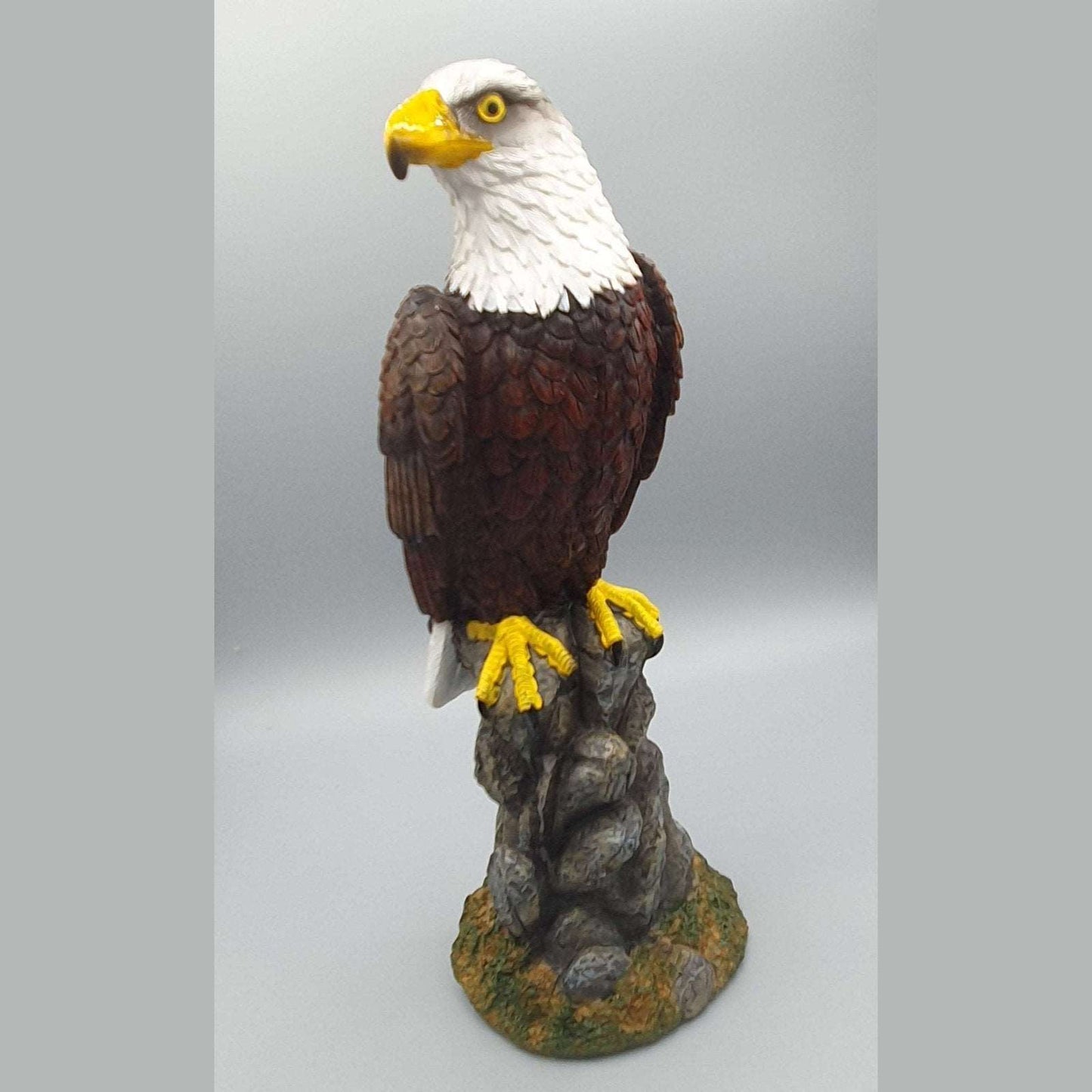 Eagle Sitting on Perch (31 cm Tall)