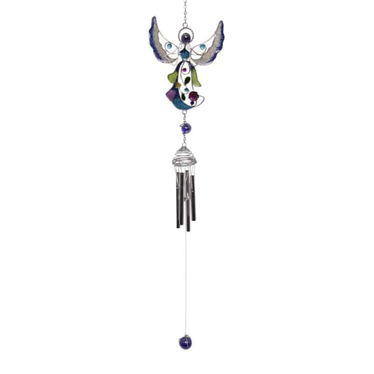 Dancing Angel Windchime - Multicoloured with Greens, Blues and Purples