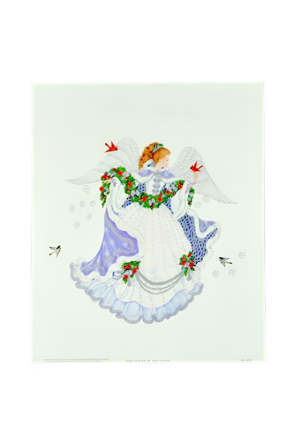 Angel of Grace in Blue/White Gown Wall Print with Cardboard Matt Frame