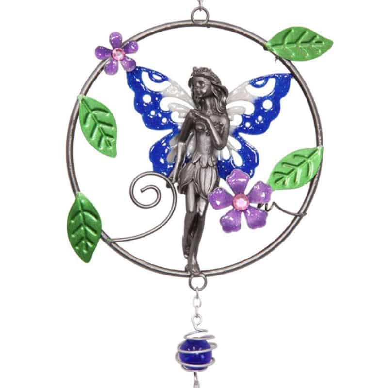 Pewter Fairy in Ring Windchime