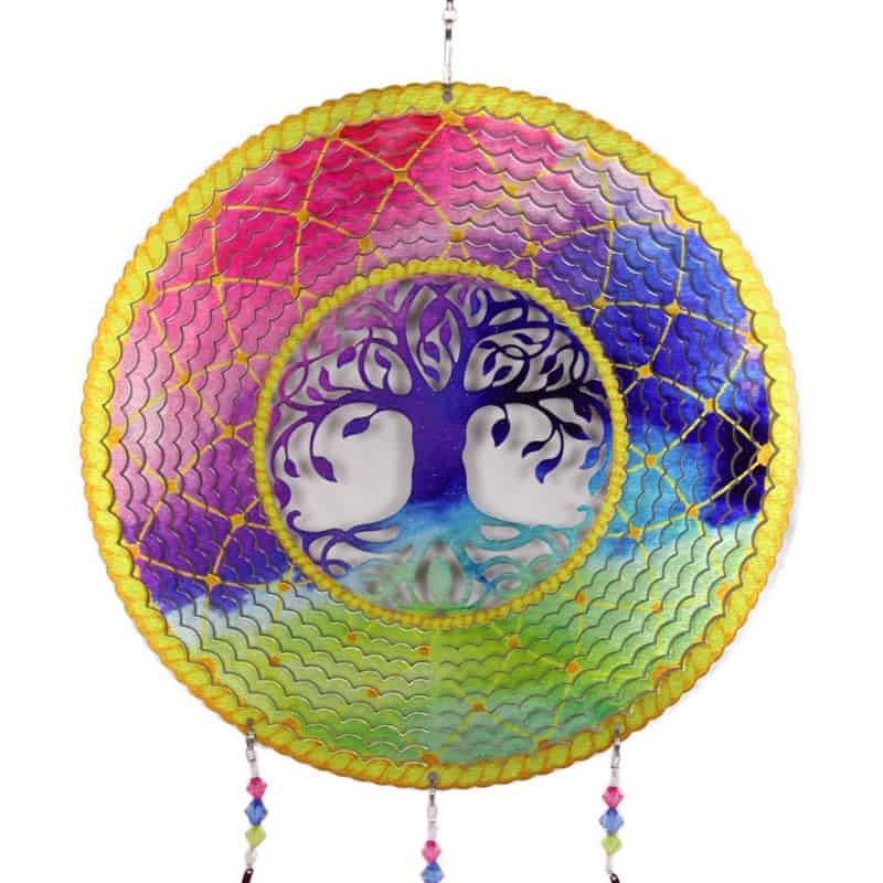 Tree of Life Rainbow Wind Spinner and Sun Catcher Large