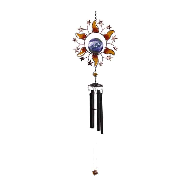 Universe Glow in the Dark Epoxy Windchime - Earth with Sun