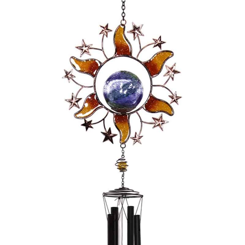 Universe Glow in the Dark Epoxy Windchime - Earth with Sun