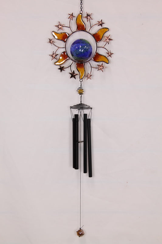 Universe Glow in the Dark Epoxy Windchime - Earth with Sun