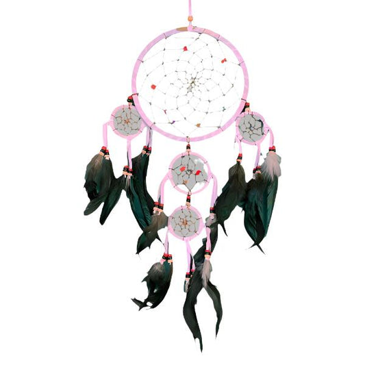 White Dreamcatcher with Stones