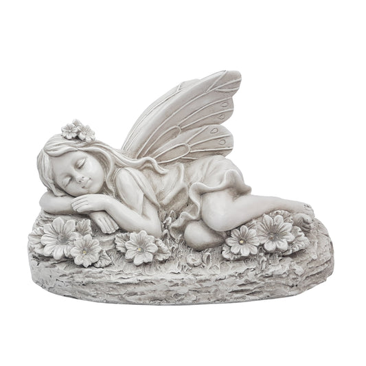 Solar Garden Fairy Sleeping 25cm Long with Solar Lighting