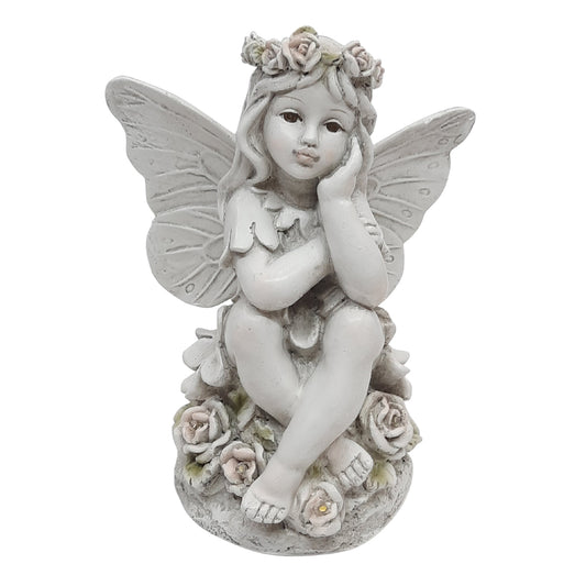 Garden Fairy with LED Light with Painted Accents 19.5cm Tall