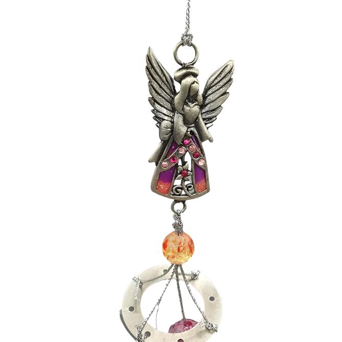 Small Pewter Angel Windchime